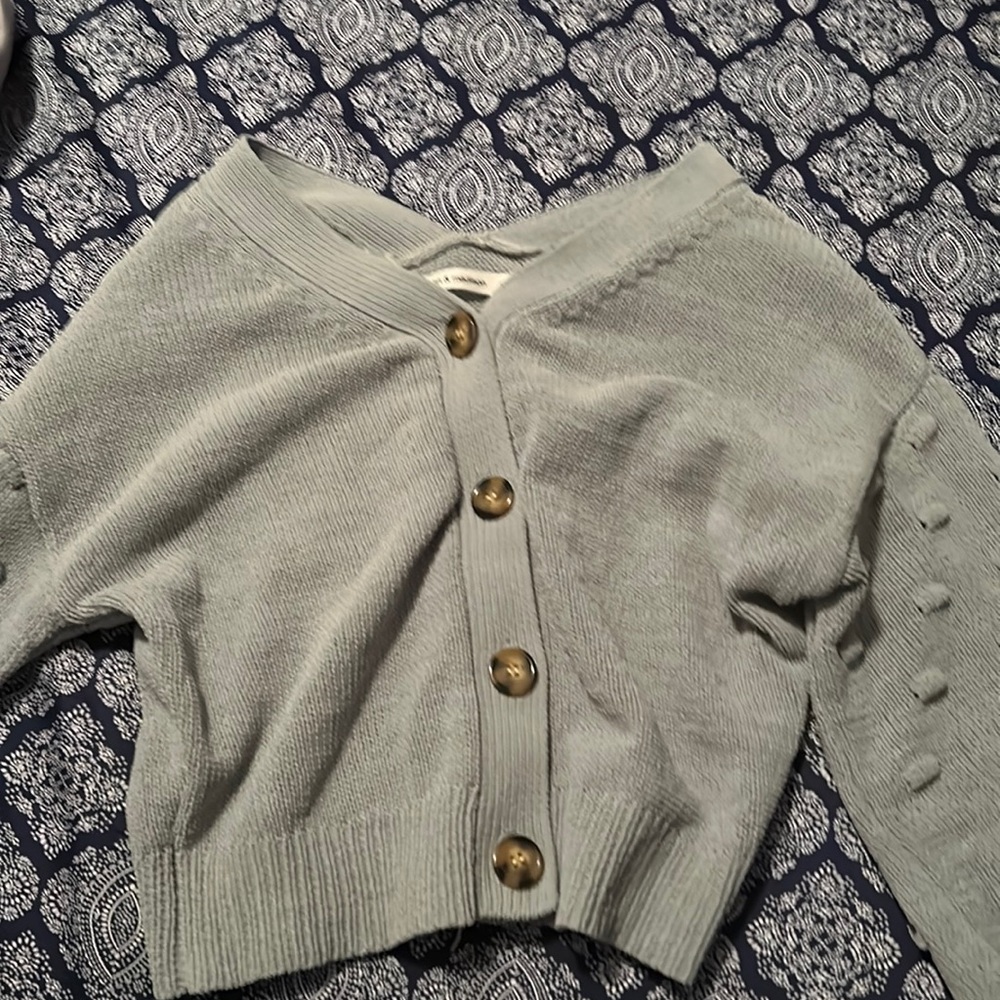 green button up jacket
